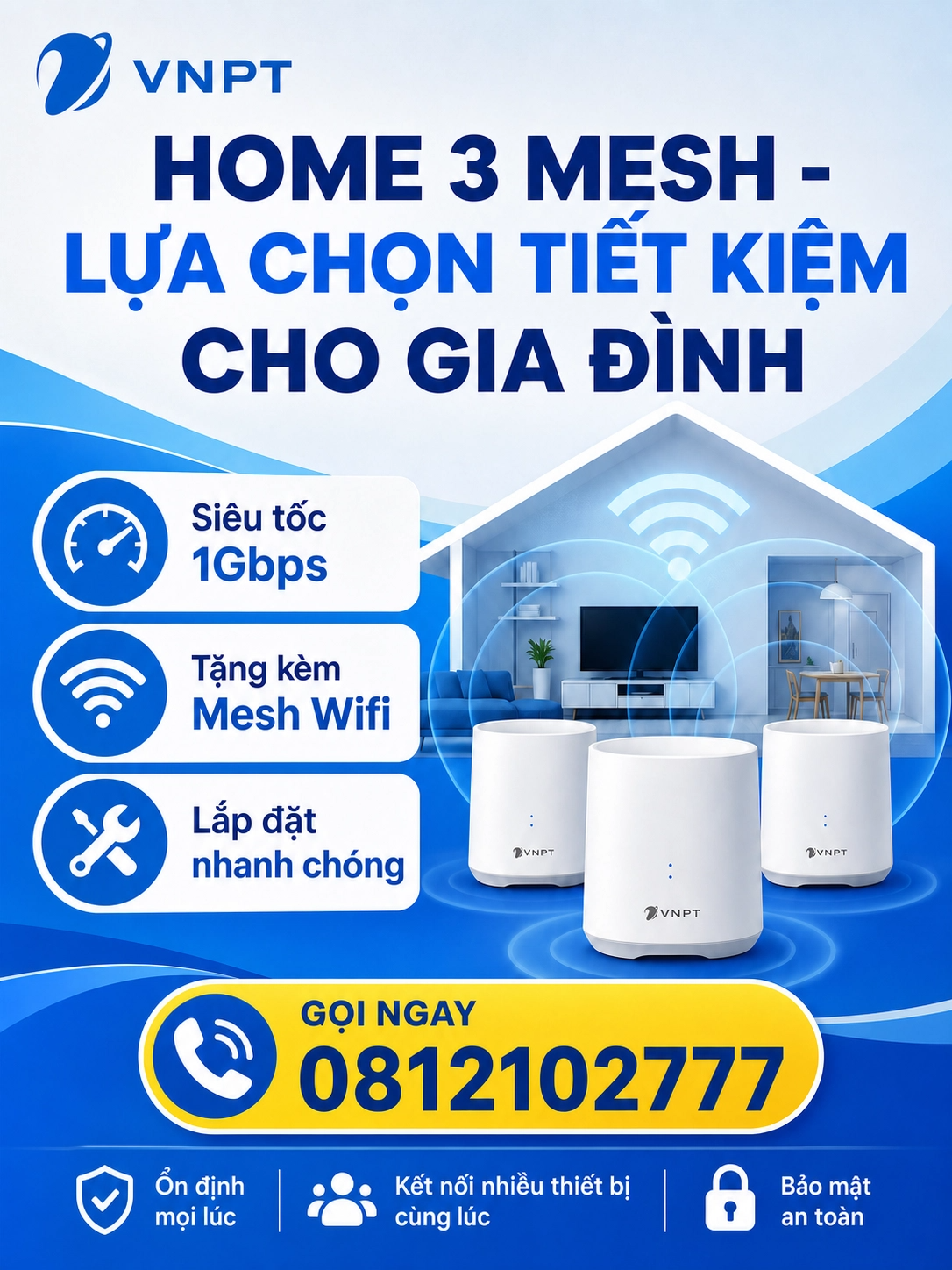 Gói cước Home 3 Mesh VNPT