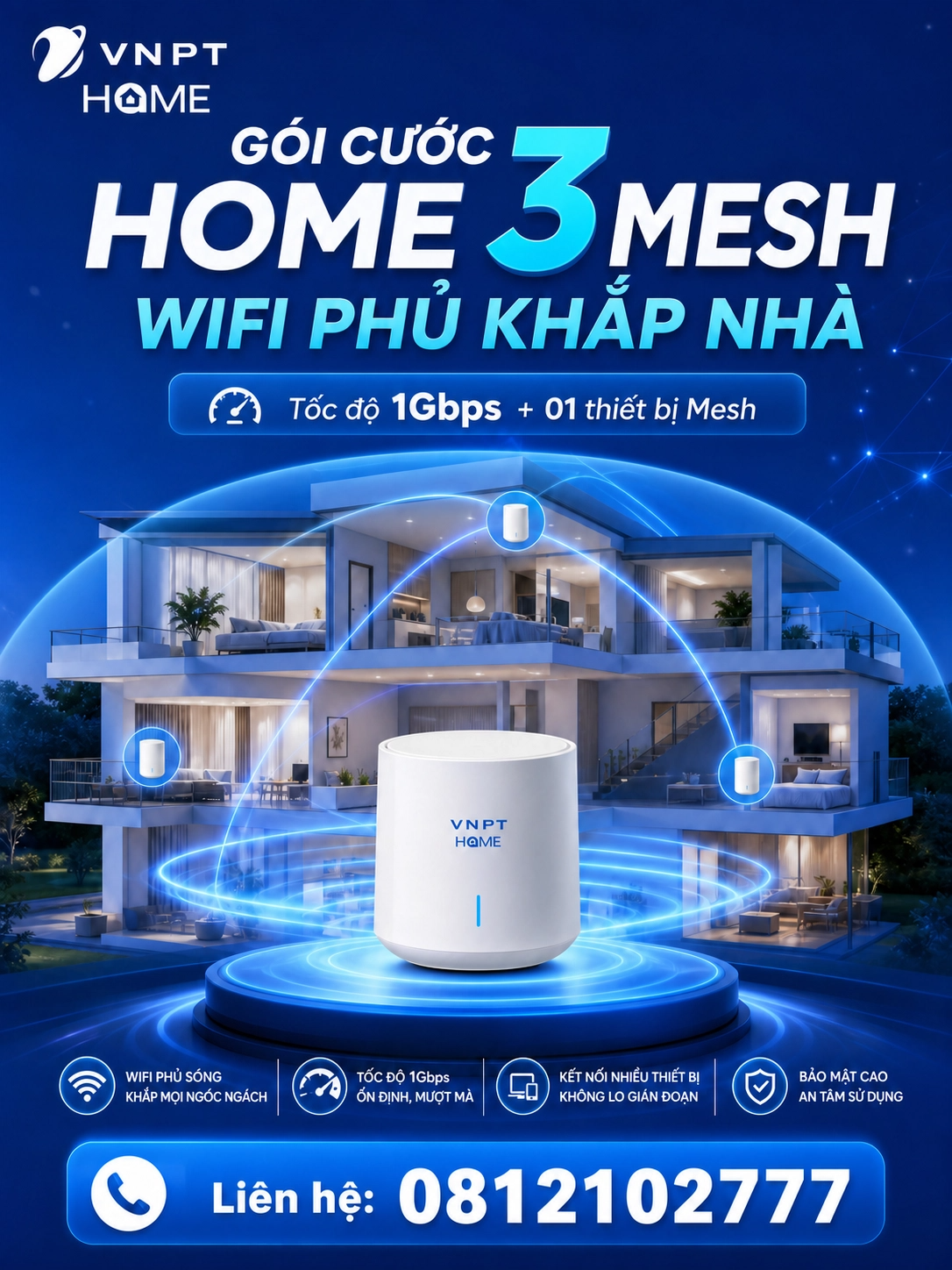 Gói cước Home 3 Mesh VNPT