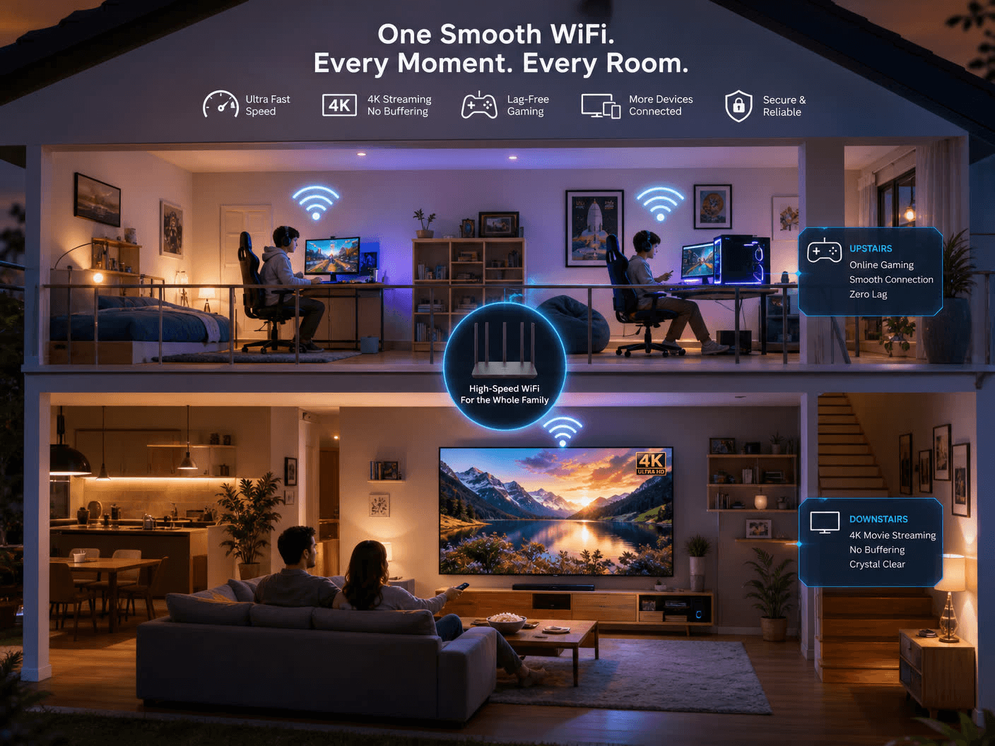 Lắp Wifi Cho Nhà 2 Tầng