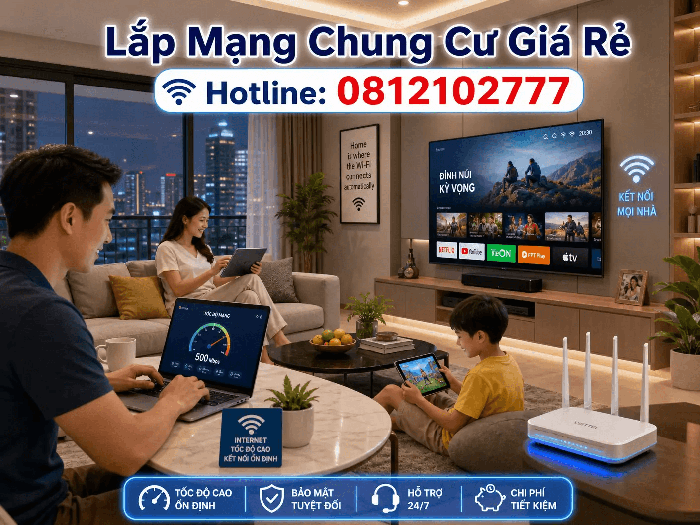 Lắp mạng cho nhà chung cư
