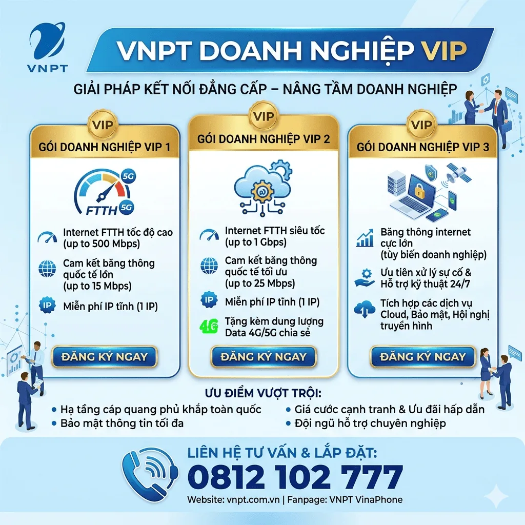 Gói cước Internet Doanh nghiệp VNPT