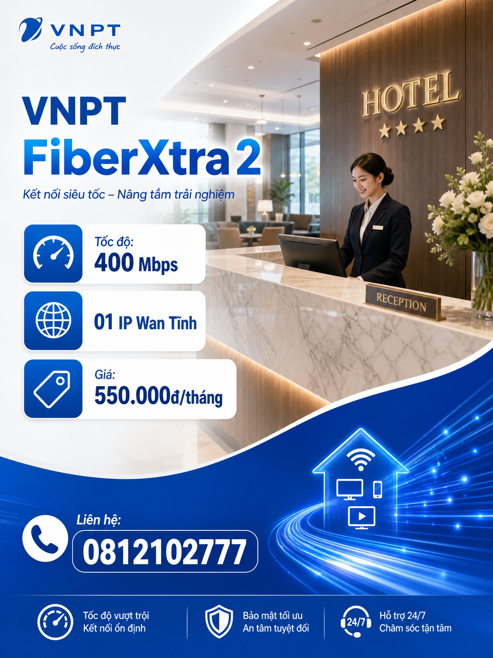 Lắp mạng cho khách sạn mini
