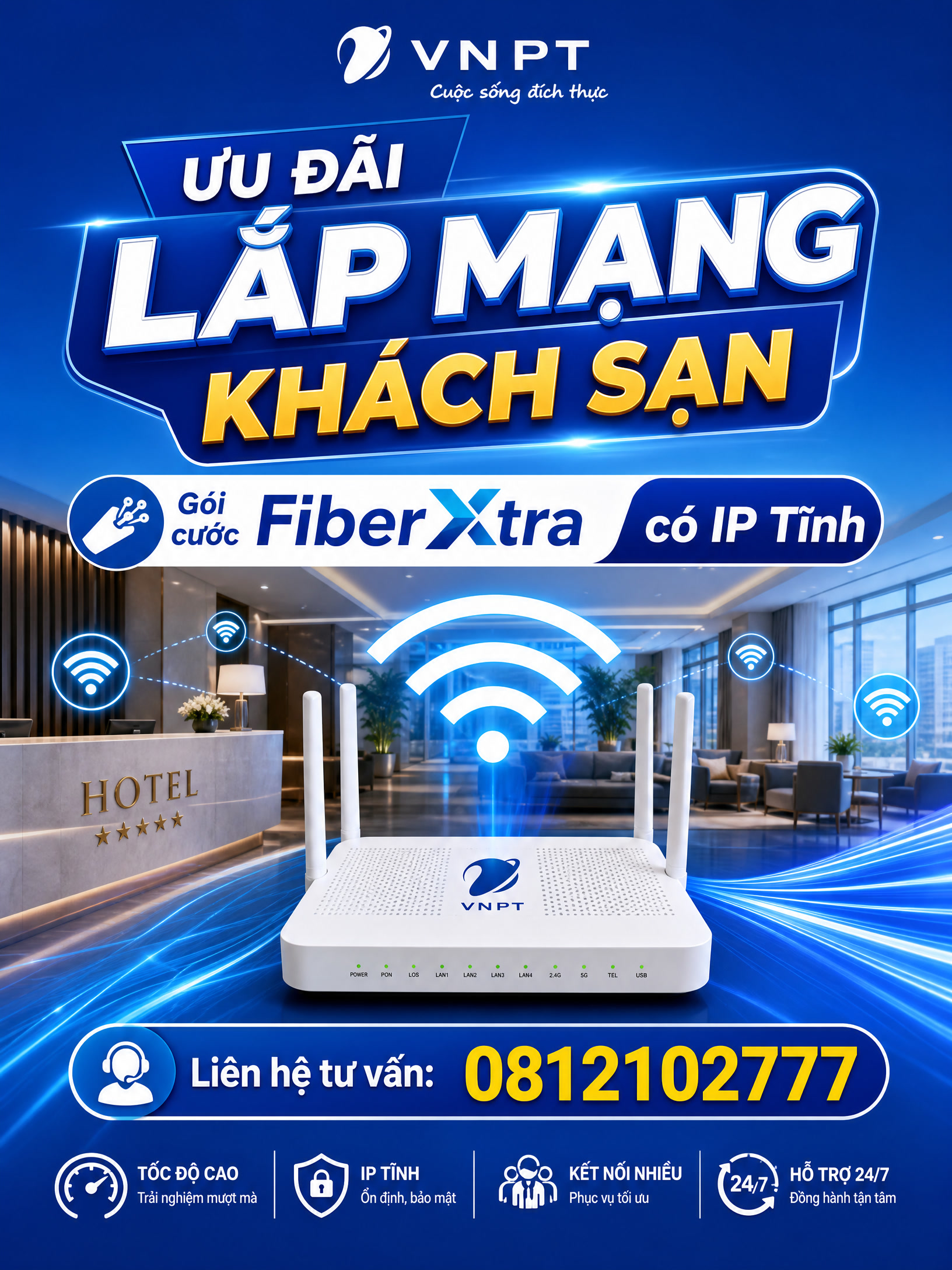 Lắp mạng cho khách sạn mini