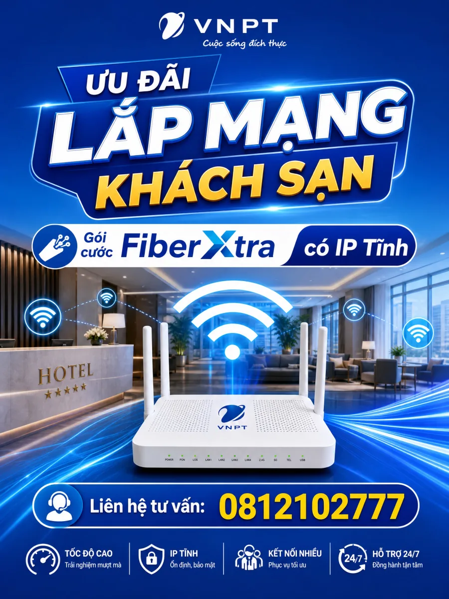 Lắp mạng cho khách sạn mini